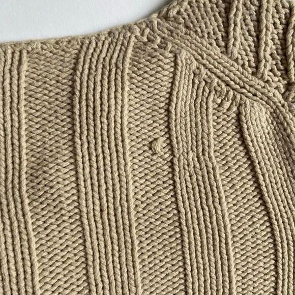 Y2K tan sweater w/lace up detail - Picture 5 of 7
